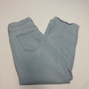 Old Navy Slim Wide Leg High Rise Light Striped Jean